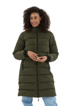 Whistler Winter Quilted Coat Amaret Long Puffer Jacket (warm, waterproof, windproof) Rosin Green Ladies